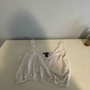 FOREVER 21 white rigged tank. Women’s large